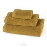 Ręcznik 70x140 VENUS Eva Minge miodowy zdobiony bordiurą w kolorze ręcznika z napisami projektantki 550 g/m2 - 5