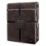 Koc bawełniano akrylowy 220x240 ELEGANT 4 Eva Minge brązowy ciemny beż wzór geometryczny dwustronny - 4