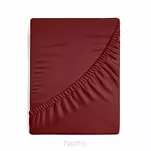 Prześcieradło z satyny bawełnianej z gumką NOVA 3 ciemna czerwień 180x200 - 3