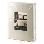 Pościel z makosatyny 140x200 LUNARA beżowa brązowa z ozdobnym sznurem pasmanteryjnym - 7