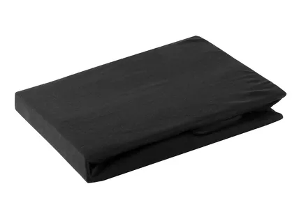 Prześcieradło z bawełny jersey z gumką czarne 240x220 Design 91