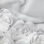 Zazdrostka w tunelu 150x70 ROSES 11 biała Eva Minge z szyfonu z pasem róż 3D - 3