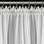 Zazdrostka w tunelu 150x70 ROSES 11 biała Eva Minge z szyfonu z pasem róż 3D - 2