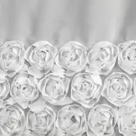 Zazdrostka w tunelu 150x70 ROSES 11 biała Eva Minge z szyfonu z pasem róż 3D - 5