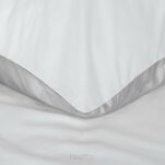 Pościel satynowa 160x200 NOVA 3 dwukolorowa gładka biała srebrna - 8