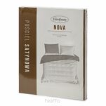 Pościel satynowa 160x200 NOVA 3 dwukolorowa gładka biała srebrna - 3