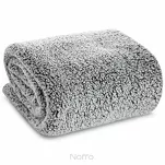 Koc na fotel 70x160 KOALA czarny biały wzór miękkiego baranka - 7