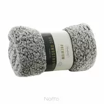 Koc na fotel 70x160 KOALA czarny biały wzór miękkiego baranka - 6