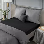 Prześcieradło z bawełny jersey z gumką czarne 180x200 Design 91 - 9