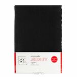 Prześcieradło z bawełny jersey z gumką czarne 180x200 Design 91 - 4