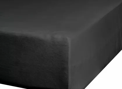 Prześcieradło z bawełny jersey z gumką czarne 180x200 Design 91