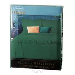 Pościel z makosatyny 220x200 VENUS 1E zielona jednokolorowa z falbanką Premium - 5