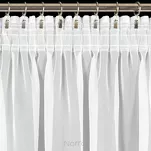 Firana gotowa na taśmie 400x270 LUCY biała z gładkiego woalu - 4