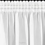 Firana gotowa na taśmie 400x270 LUCY biała z gładkiego woalu - 3