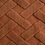 Koc 150x200 CARO ceglany puszysty typu flano z wytłaczanym wzorem Design 91 - 4