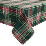 Obrus świąteczny 140x180 AURORA zielony czerwony bawełniany w kratkę - 2