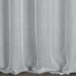 Firana na przelotkach 140x250 LOARA biała srebrny geometryczny nadruk - 6
