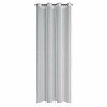 Firana na przelotkach 140x250 LOARA biała srebrny geometryczny nadruk - 8