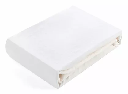 Prześcieradło z bawełny jersey 3 z gumką kremowe 90x200