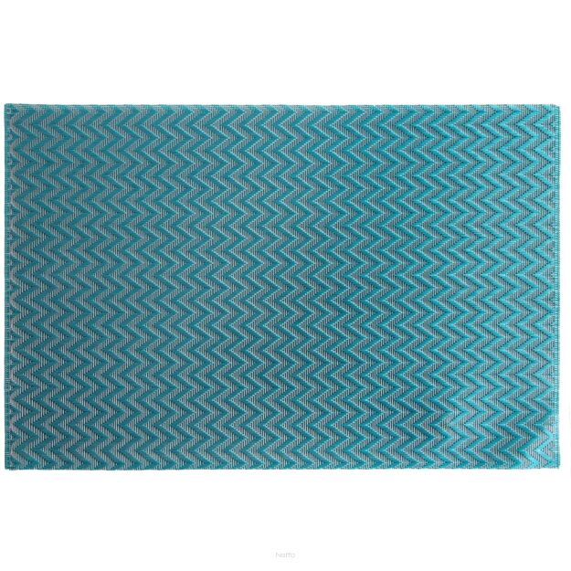 Podkładka dekoracyjna 30x45 CHLOE niebieska z geometrycznym wzorem
