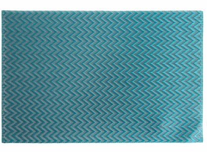 Podkładka dekoracyjna 30x45 CHLOE niebieska z geometrycznym wzorem