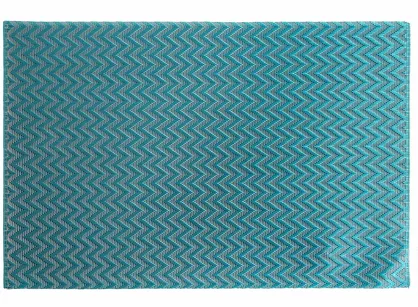 Podkładka dekoracyjna 30x45 CHLOE niebieska z geometrycznym wzorem
