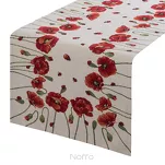 Bieżnik gobelinowy 45x140 1064 naturalny z nadrukiem maków - 6