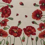 Bieżnik gobelinowy 45x140 1064 naturalny z nadrukiem maków - 2