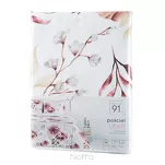 Pościel bawełniana 140x200 LEA 11 biała wyrazisty wzór kwiatowy dwustronna Design 91 - 8