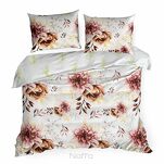 Pościel bawełniana 140x200 LEA 11 biała wyrazisty wzór kwiatowy dwustronna Design 91 - 7