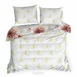 Pościel bawełniana 140x200 LEA 11 biała wyrazisty wzór kwiatowy dwustronna Design 91 - 6