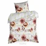 Pościel bawełniana 140x200 LEA 11 biała wyrazisty wzór kwiatowy dwustronna Design 91 - 5