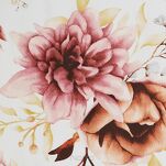 Pościel bawełniana 140x200 LEA 11 biała wyrazisty wzór kwiatowy dwustronna Design 91 - 2