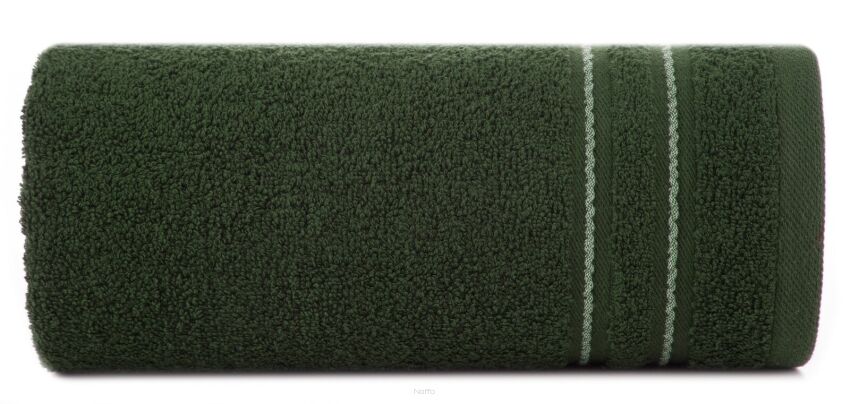 Ręcznik bawełniany 70x140 EMINA zielony ze stebnowaną bordiurą