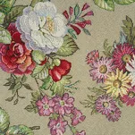 Nakładka gobelinowa 100x100 1175 oliwkowa z wzorem kwiatowym - 4