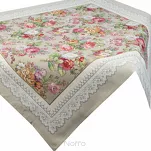 Nakładka gobelinowa 100x100 1175 oliwkowa z wzorem kwiatowym - 9