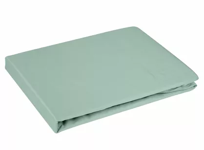 Prześcieradło z satyny bawełnianej z gumką NOVA 3 miętowe 220x200