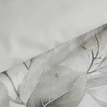 Pościel satynowa 220x200 SPRING 63 srebrna z wzorem kwiatowym z kolekcji Classic - 6