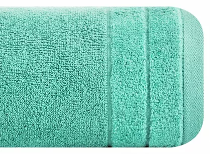 Ręcznik bawełniany 50x90 DAMLA miętowy gładki z subtelną bordiurą
