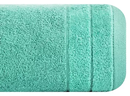 Ręcznik bawełniany 50x90 DAMLA miętowy gładki z subtelną bordiurą