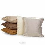 Poszewka welwetowa 45x45 SIBEL jednokolorowa Pierre Cardin czarna zdobiona lamówką - 3