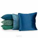 Poszewka welwetowa 45x45 SIBEL jednokolorowa Pierre Cardin czarna zdobiona lamówką - 4