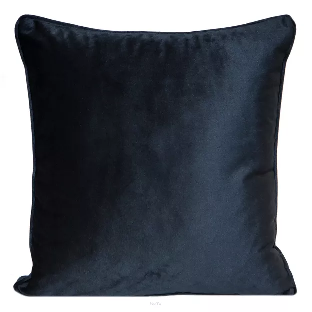Poszewka welwetowa 45x45 SIBEL jednokolorowa Pierre Cardin czarna zdobiona lamówką