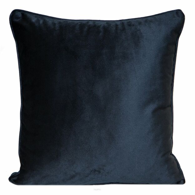 Poszewka welwetowa 45x45 SIBEL jednokolorowa Pierre Cardin czarna zdobiona lamówką