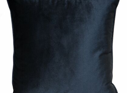 Poszewka welwetowa 45x45 SIBEL jednokolorowa Pierre Cardin czarna zdobiona lamówką