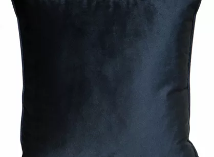 Poszewka welwetowa 45x45 SIBEL jednokolorowa Pierre Cardin czarna zdobiona lamówką