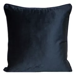 Poszewka welwetowa 45x45 SIBEL jednokolorowa Pierre Cardin czarna zdobiona lamówką