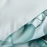 Pościel z mikrowłókna 160x200 VERANO 5 biała miętowa wzór roślinny Design 91 - 3