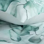 Pościel z mikrowłókna 160x200 VERANO 5 biała miętowa wzór roślinny Design 91 - 4
