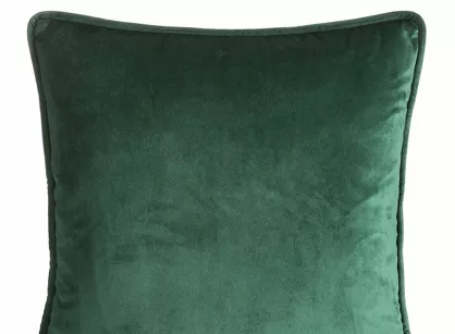 Poszewka welwetowa 45x45 VELVET 147B jednokolorowa ciemna zieleń obszyta lamówką
